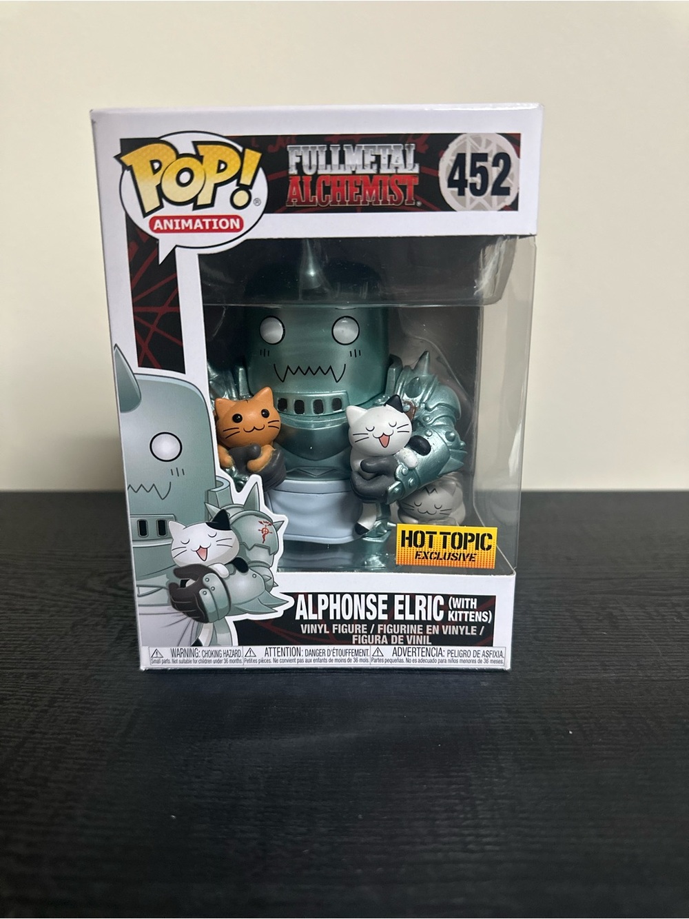 Funko Pop! Fullmetal Alchemist Alphonse Elric W/ Kittens #452- HT Broken Tassel